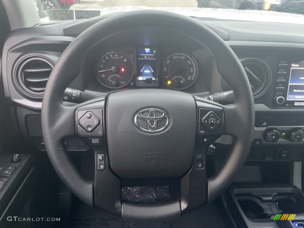 2023 Toyota Tacoma SR Double Cab 4x4 Cement Steering Wheel Photo #145184631