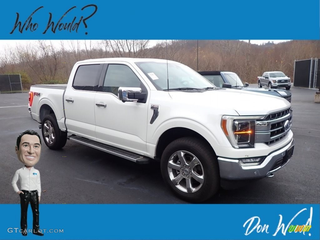 2022 F150 Lariat SuperCrew 4x4 - Oxford White / Black photo #1