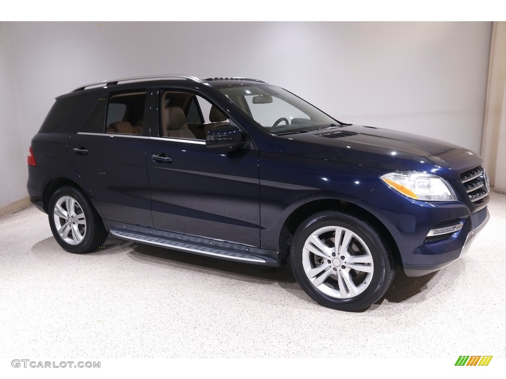 2015 ML 350 4Matic - Lunar Blue Metallic / Almond Beige/Mocha photo #1
