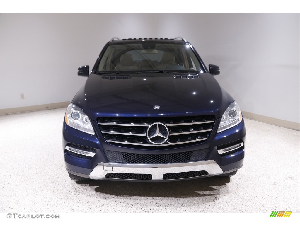 2015 ML 350 4Matic - Lunar Blue Metallic / Almond Beige/Mocha photo #2