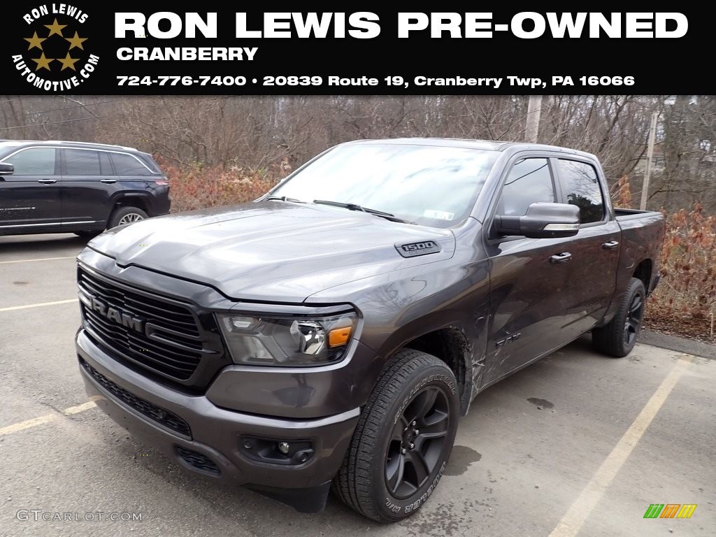 2020 1500 Big Horn Night Edition Crew Cab 4x4 - Granite Crystal Metallic / Black photo #1