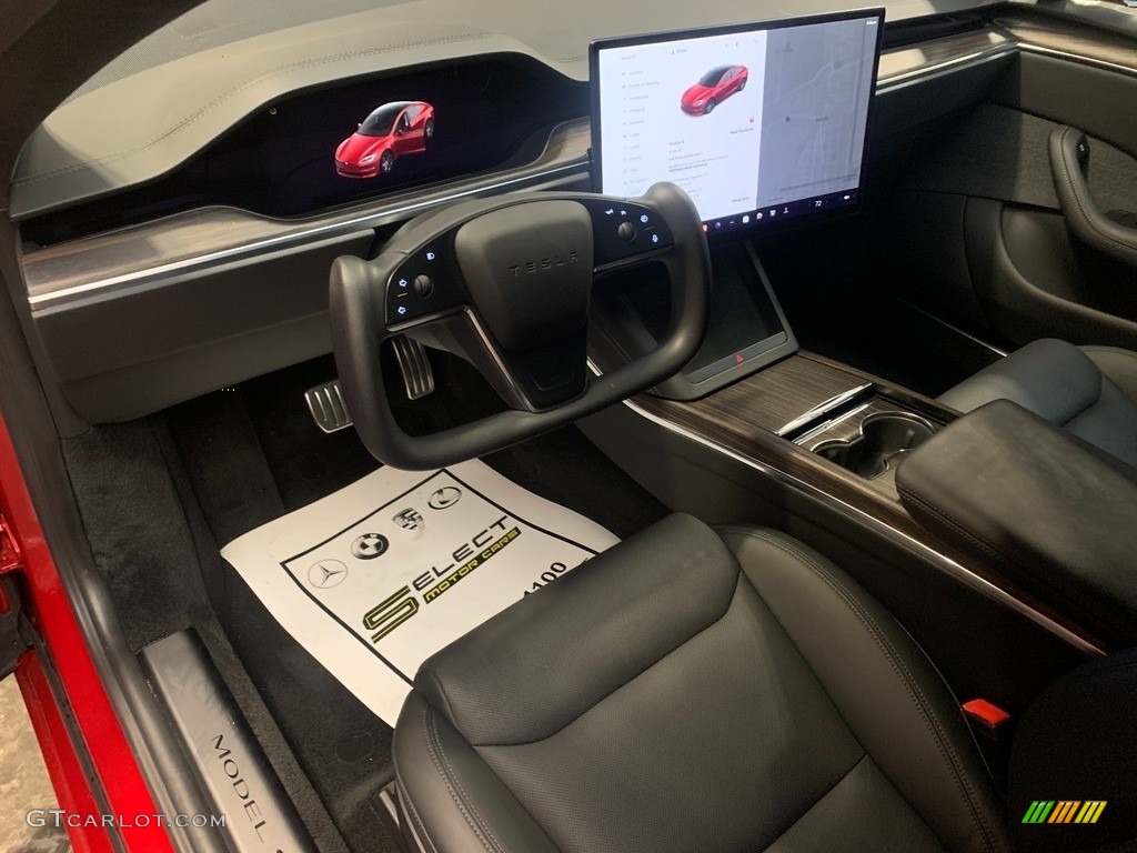Black Interior 2022 Tesla Model S AWD Photo #145188855