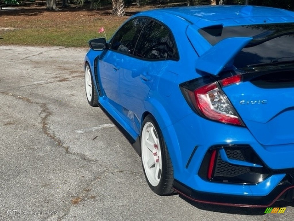 2021 Civic Type R - Boost Blue Pearl / Black/Red photo #6