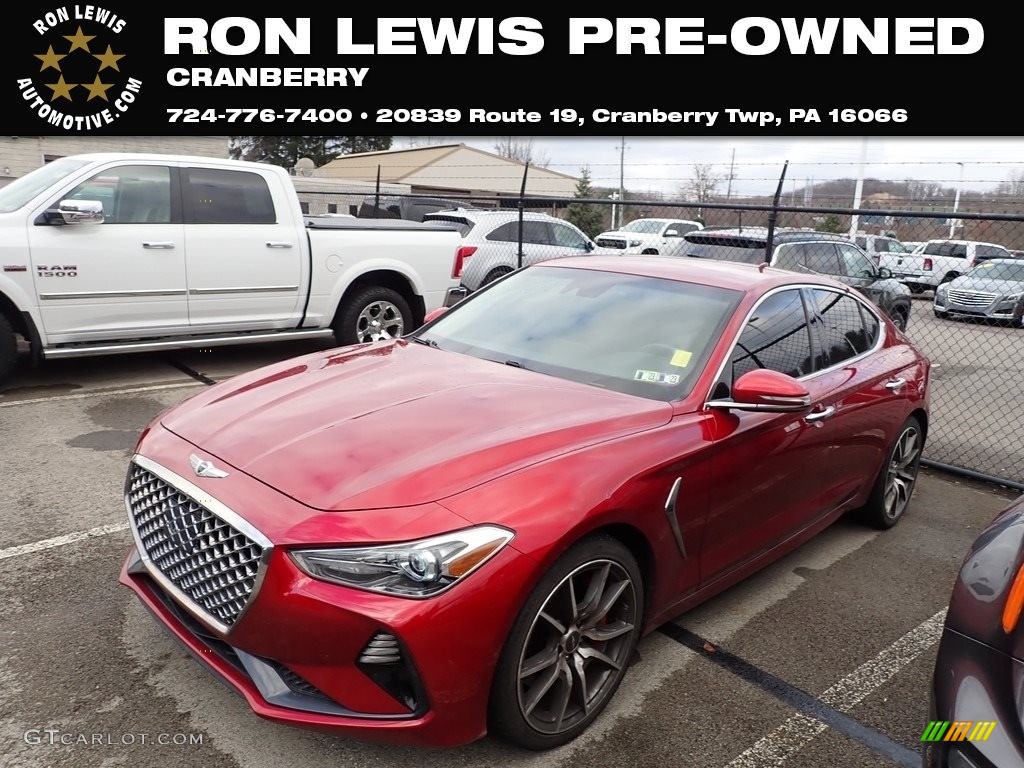 2019 Genesis G70 RWD - Havana Red / Black photo #1