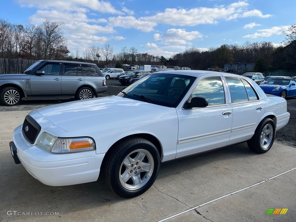 Vibrant White Ford Crown Victoria