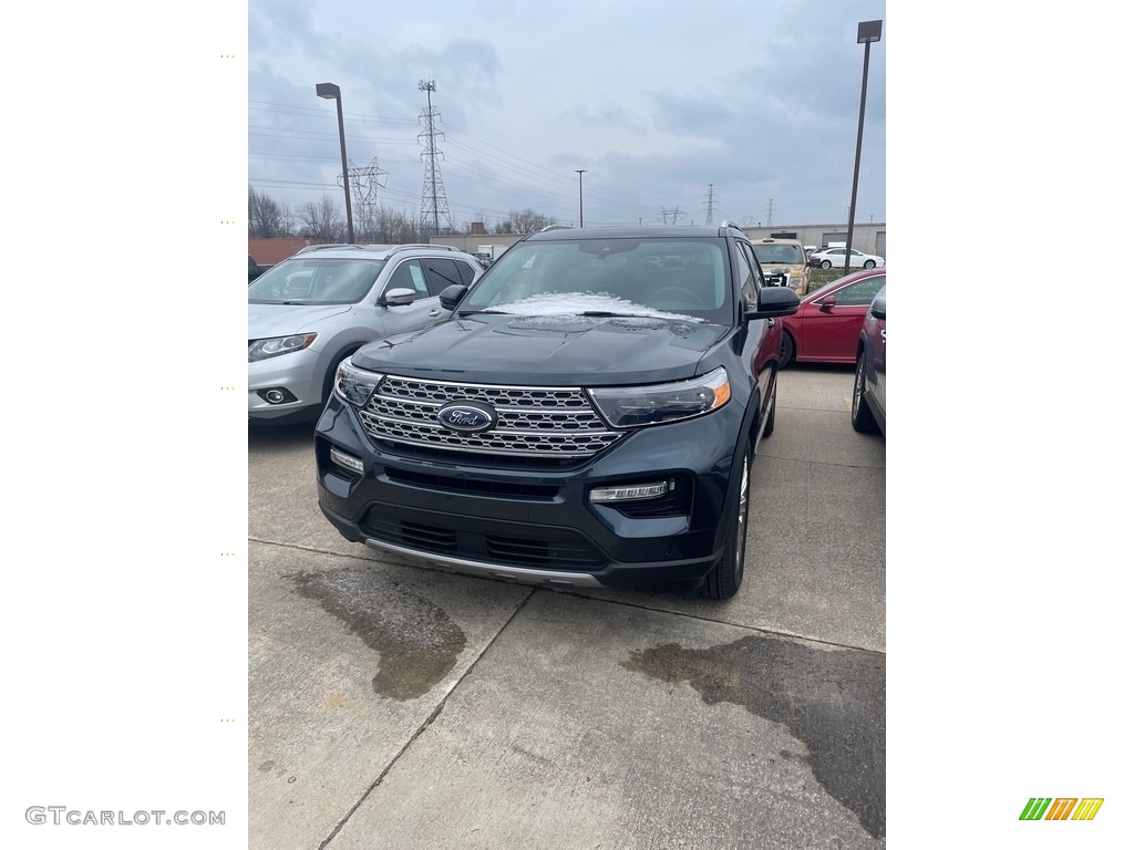 2022 Explorer Limited 4WD - Stone Blue Metallic / Ebony photo #1