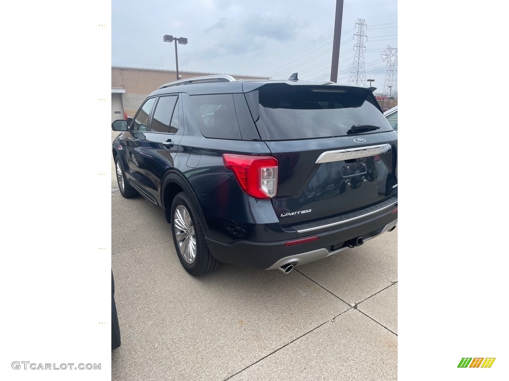 2022 Explorer Limited 4WD - Stone Blue Metallic / Ebony photo #2