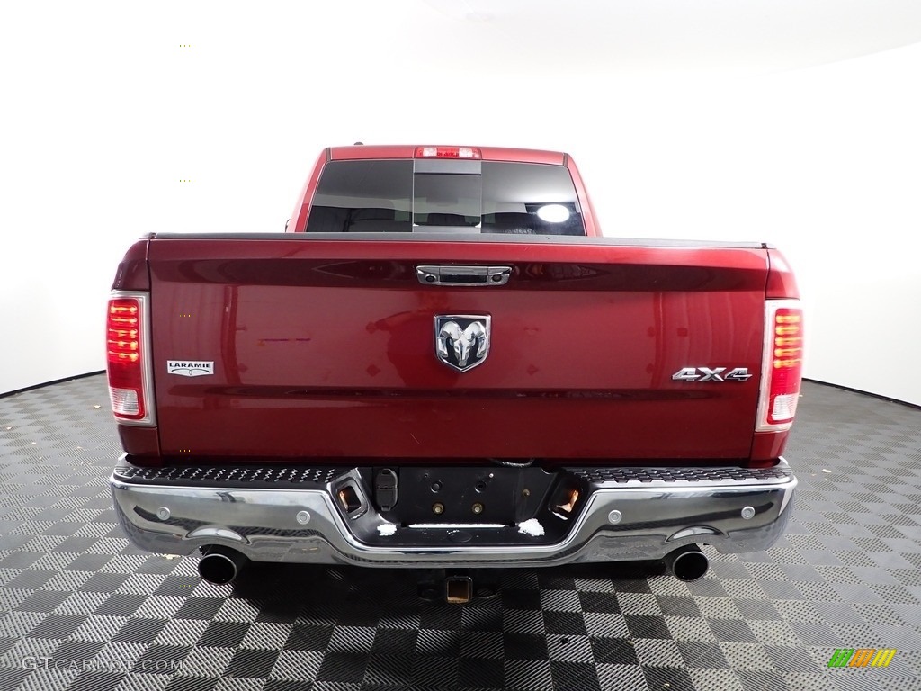 2015 1500 Laramie Crew Cab 4x4 - Deep Cherry Red Crystal Pearl / Black photo #8