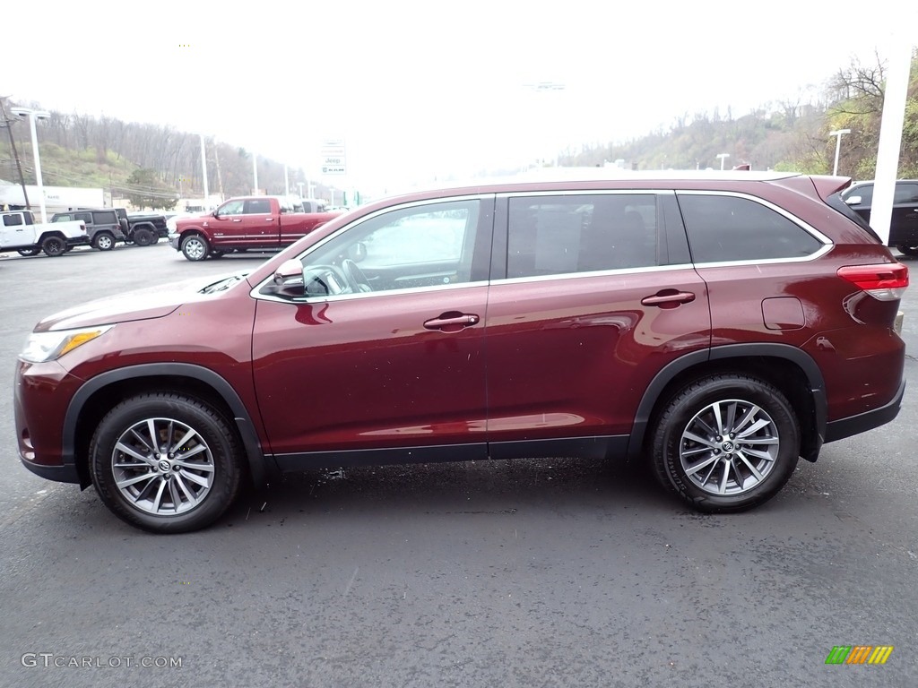 2019 Highlander XLE AWD - Salsa Red Pearl / Black photo #2