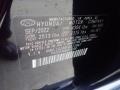 XB9: Carbon Blue 2023 Hyundai Sonata SEL Color Code