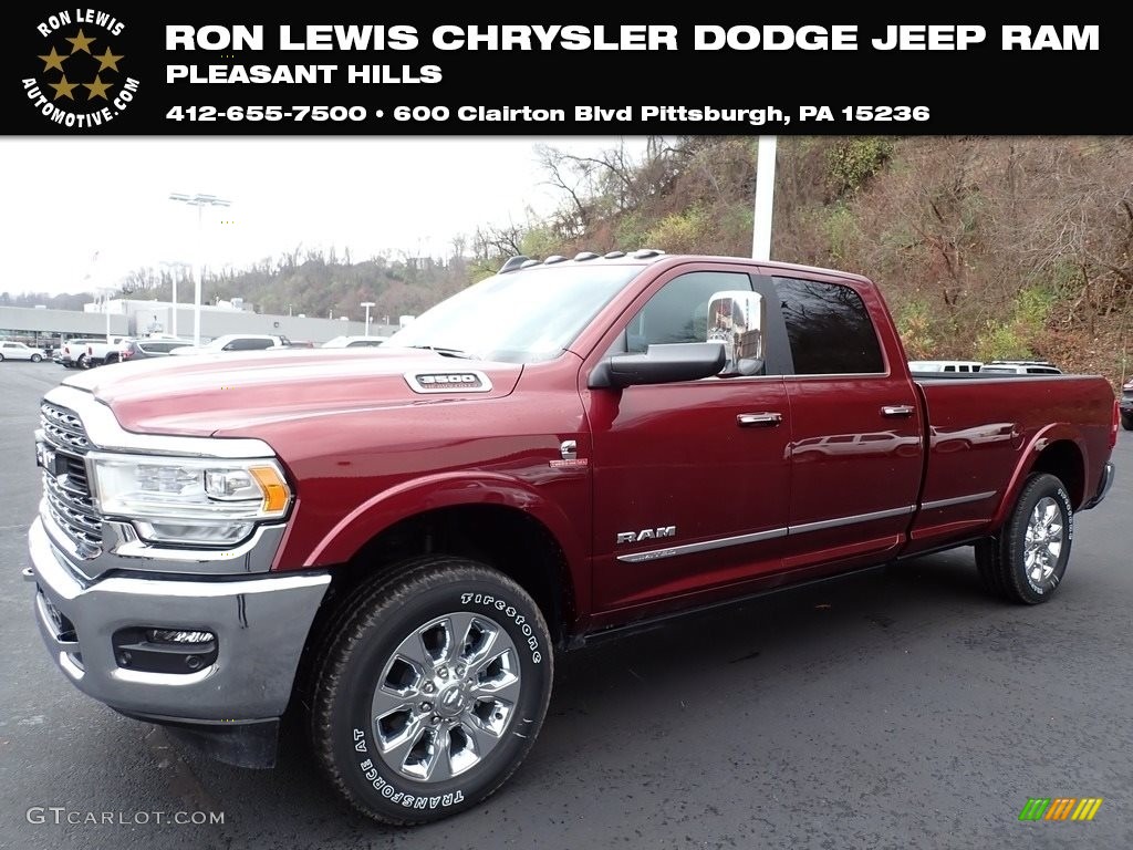 2022 3500 Limited Crew Cab 4x4 - Delmonico Red Pearl / Indigo/Frost photo #1