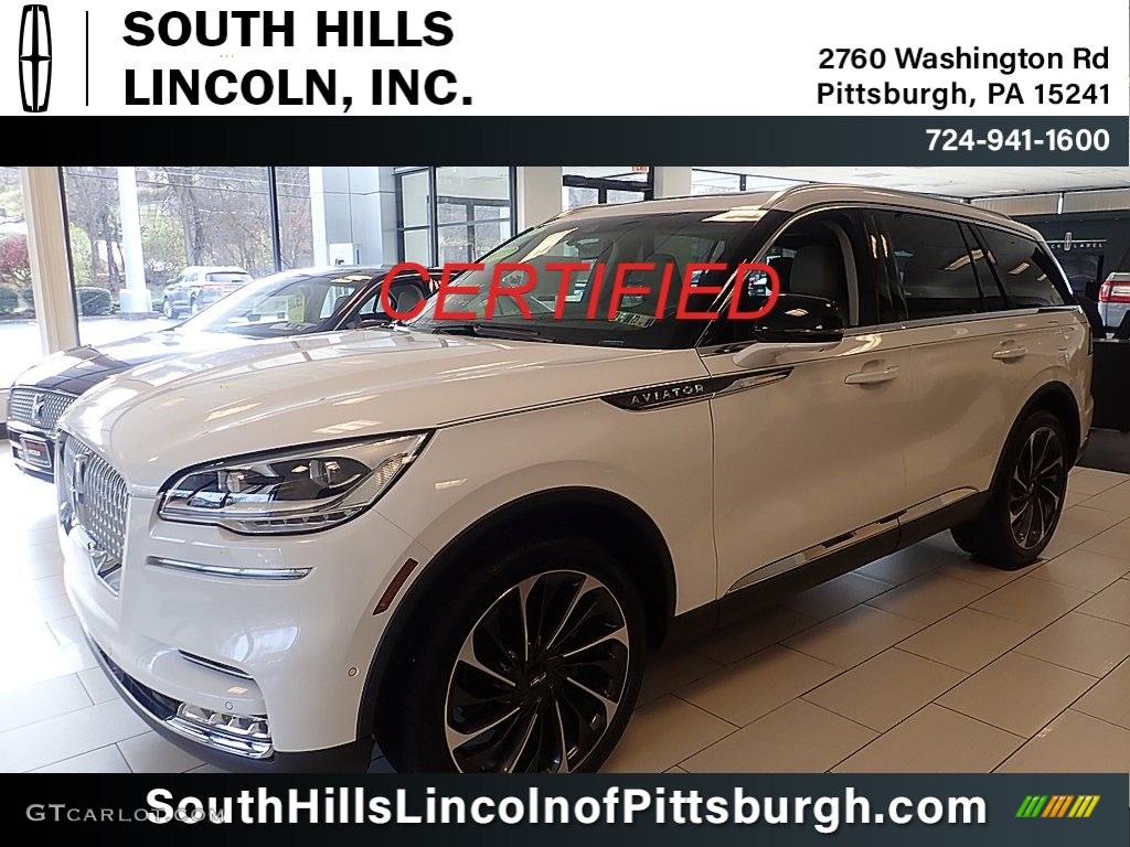 2022 Aviator Reserve AWD - Pristine White Metallic / Sandstone photo #1