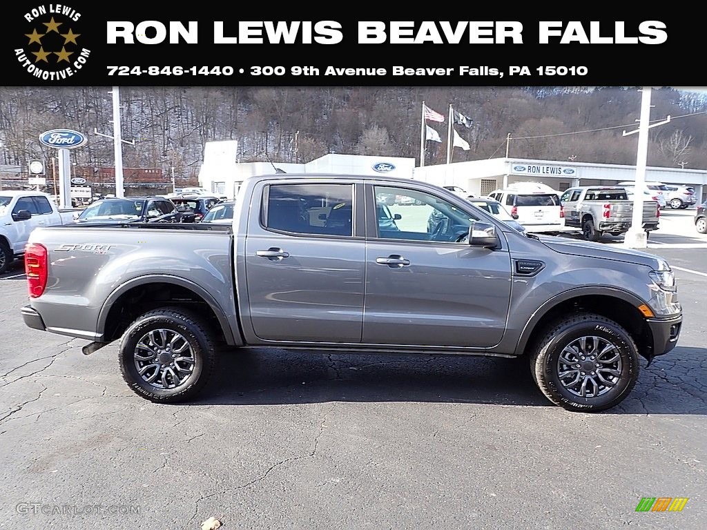 2021 Ranger Lariat SuperCrew 4x4 - Cactus Gray Metallic / Ebony photo #1
