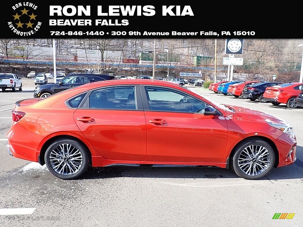 2023 Forte GT-Line - Fire Orange / Black photo #1