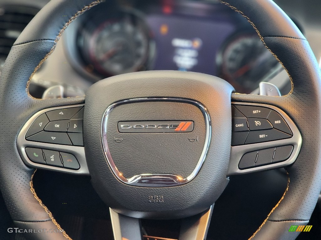 2022 Dodge Charger Scat Pack Widebody Hemi Orange Steering Wheel Photos