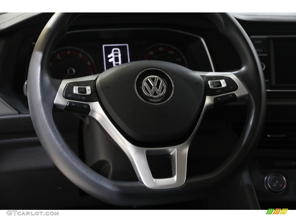 2019 Volkswagen Jetta S Titan Black Steering Wheel Photo #145204610