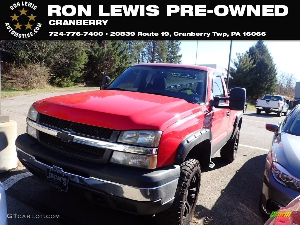 2006 Silverado 1500 Work Truck Regular Cab 4x4 - Victory Red / Dark Charcoal photo #1
