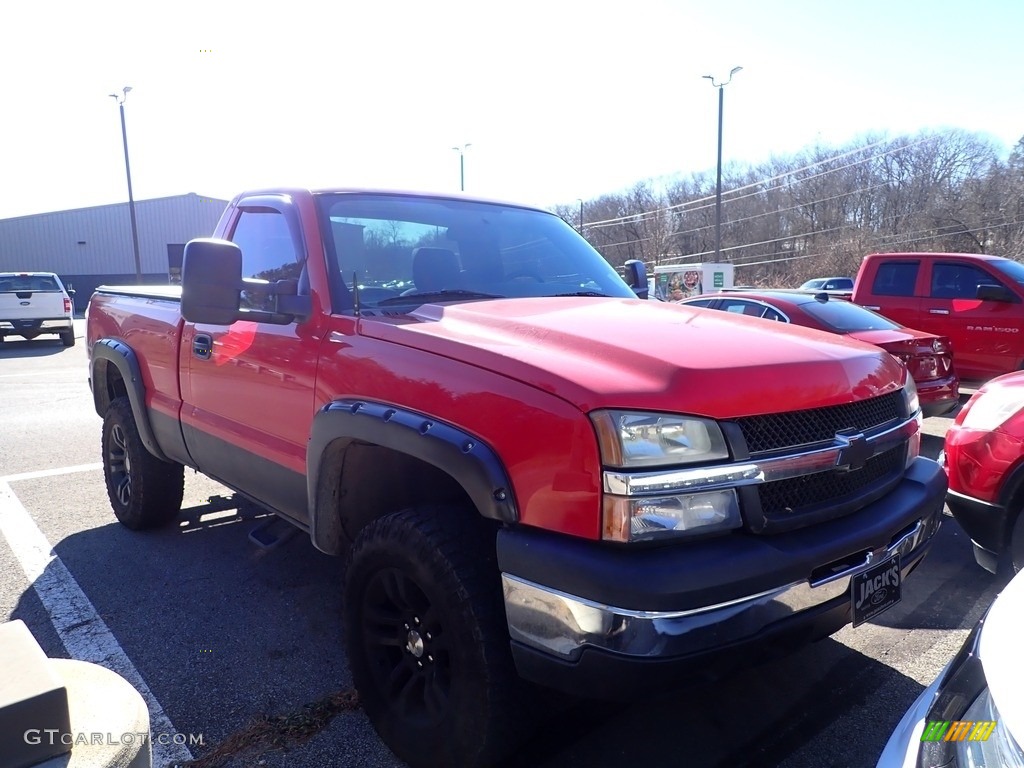 2006 Silverado 1500 Work Truck Regular Cab 4x4 - Victory Red / Dark Charcoal photo #2