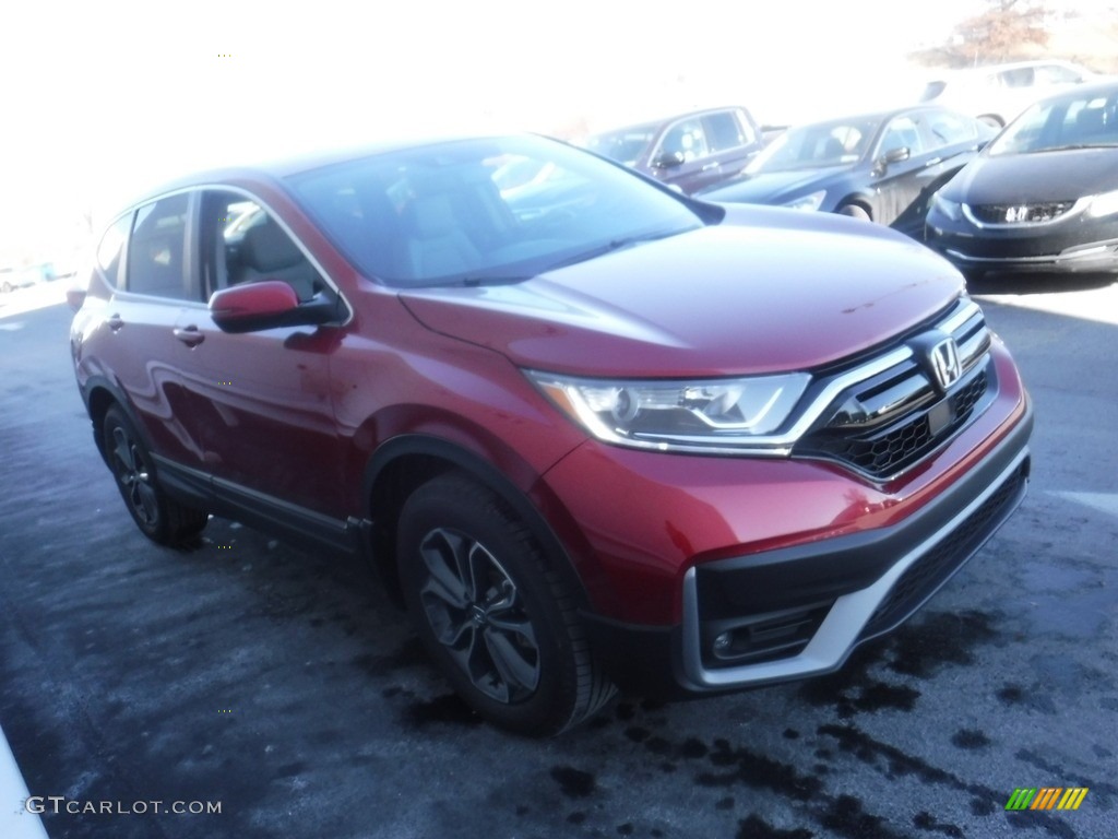 2021 CR-V EX-L AWD - Radiant Red Metallic / Black photo #6