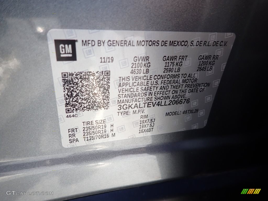 2020 Terrain SLE AWD - Satin Steel Metallic / Jet Black photo #30