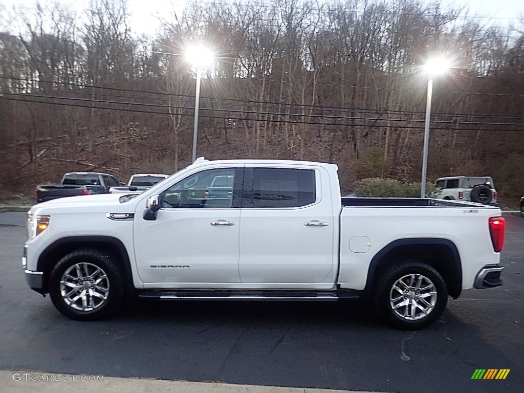 Summit White 2021 GMC Sierra 1500 SLT Crew Cab 4WD Exterior Photo #145207436