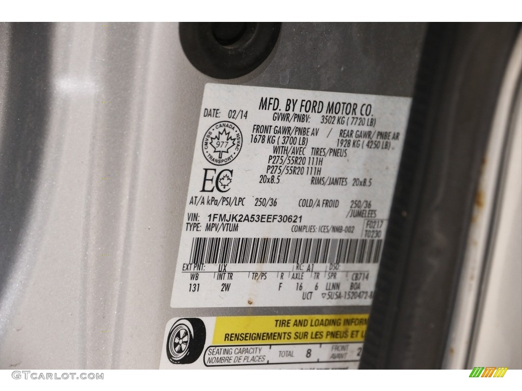 2014 Expedition EL Limited 4x4 - Ingot Silver / Charcoal Black photo #23