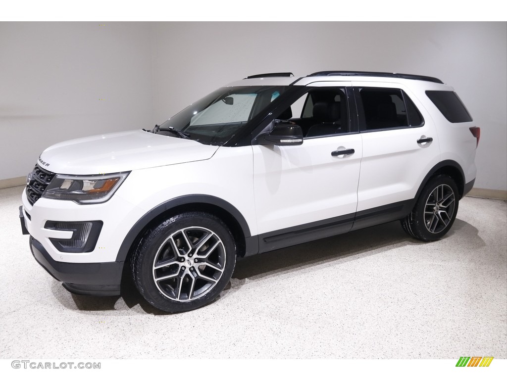 2016 Explorer Sport 4WD - White Platinum Metallic Tri-Coat / Ebony Black photo #3