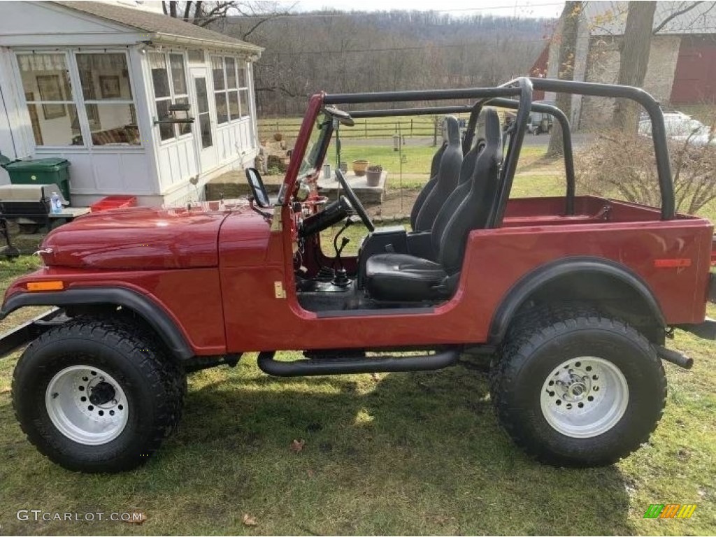 Garnet Metallic 1985 Jeep CJ7 4x4 Exterior Photo #145209155