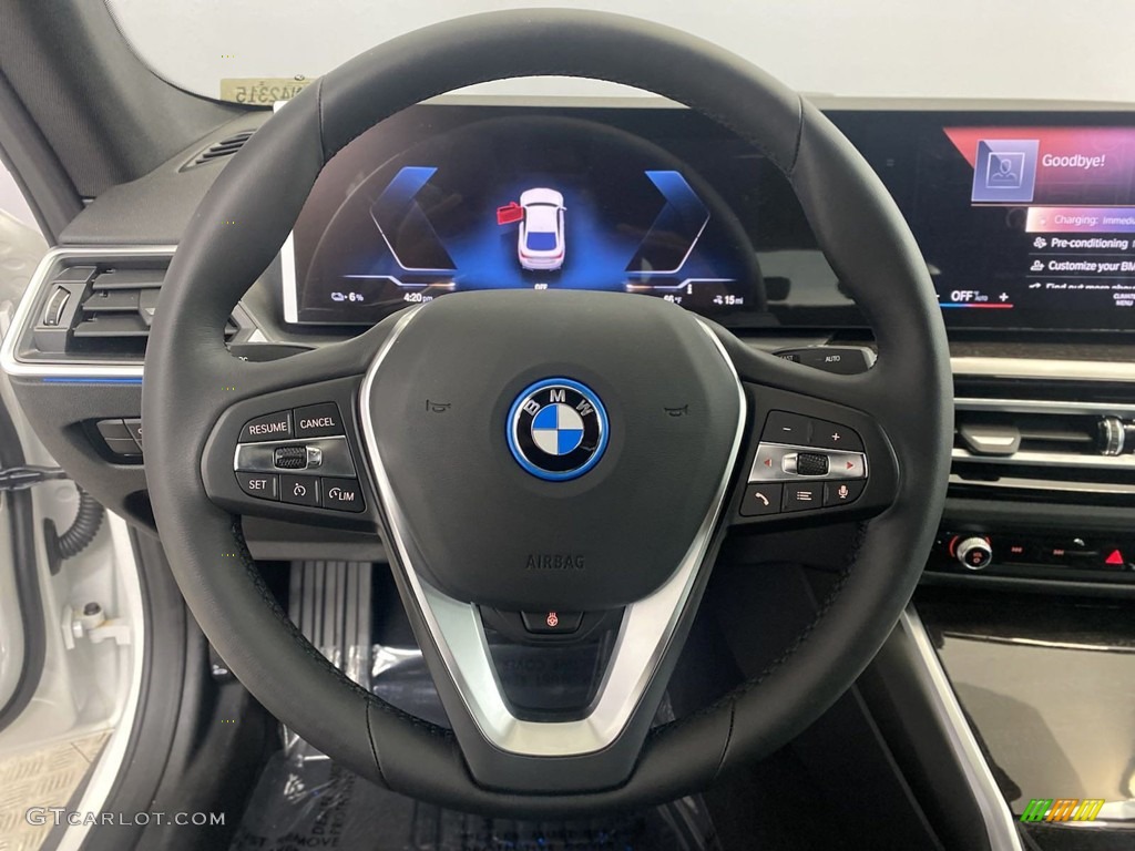 2023 BMW i4 Series eDrive40 Black Steering Wheel Photo #145209951