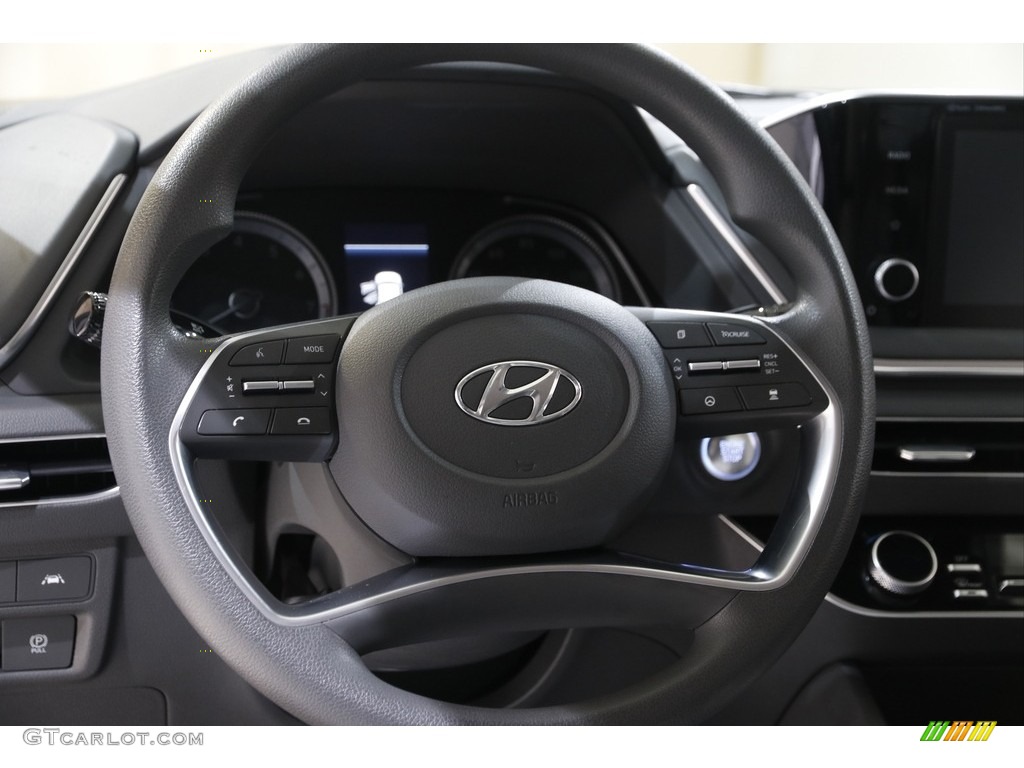 2021 Hyundai Sonata SEL Dark Gray Steering Wheel Photo #145210203