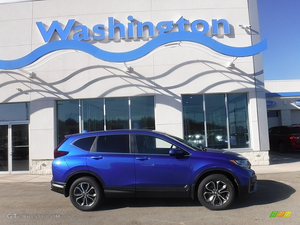 2020 CR-V EX-L AWD - Aegean Blue Metallic / Black photo #2
