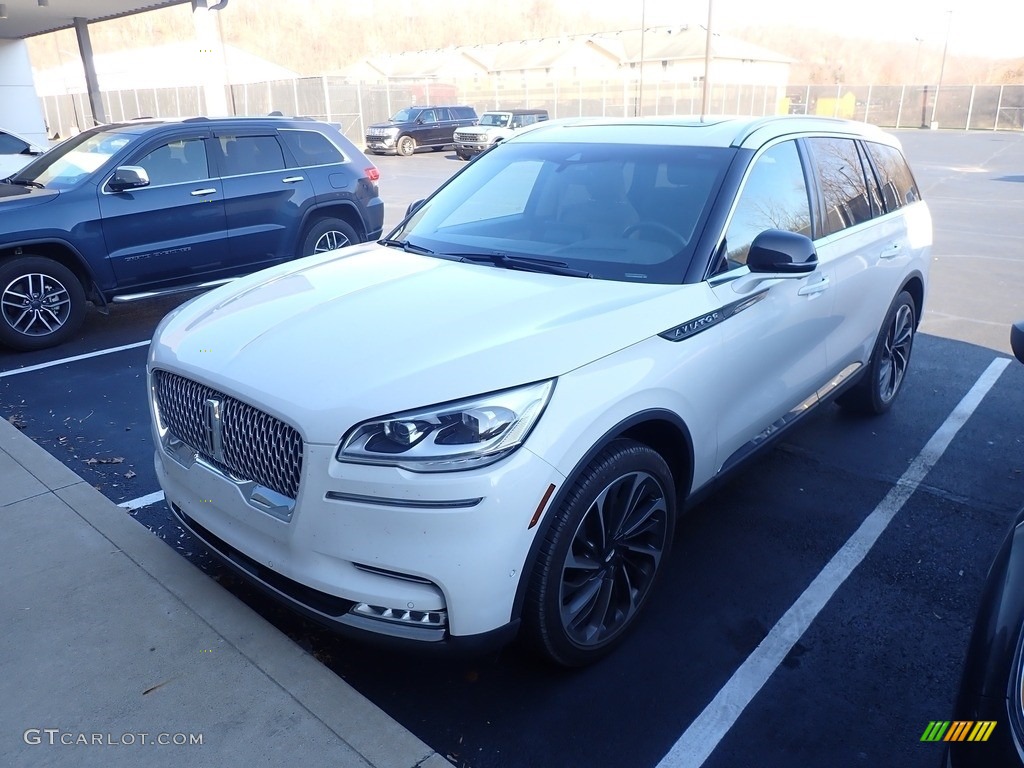 Pristine White 2021 Lincoln Aviator Reserve AWD Exterior Photo #145217201
