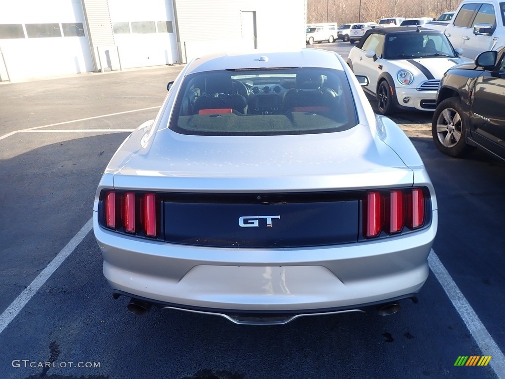 2015 Mustang GT Premium Coupe - Ingot Silver Metallic / Red Line photo #9