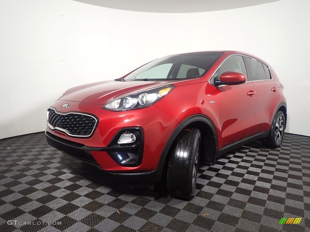 2020 Sportage LX AWD - Hyper Red / Gray photo #7