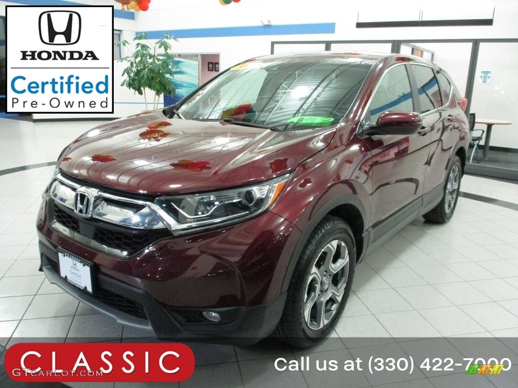 2019 CR-V EX AWD - Basque Red Pearl II / Gray photo #1
