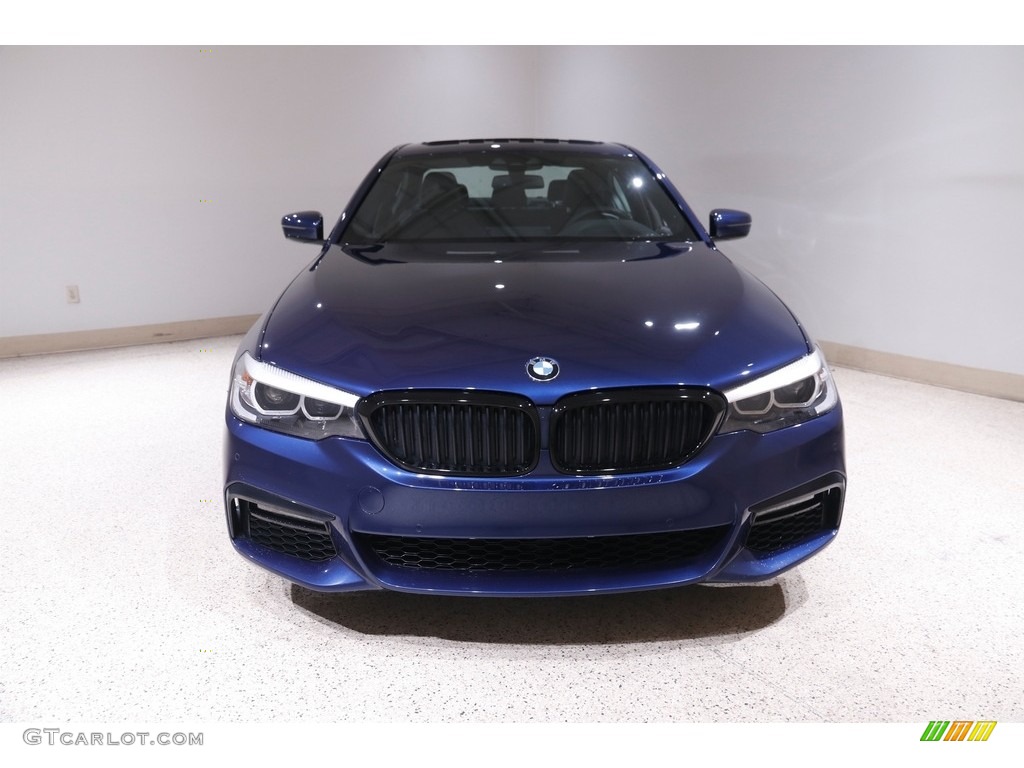 2020 5 Series 540i xDrive Sedan - Mediterranean Blue Metallic / Black photo #2