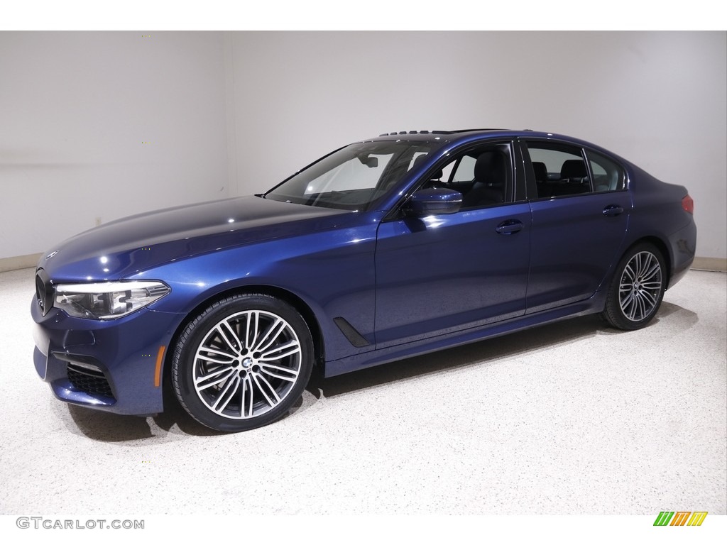 2020 5 Series 540i xDrive Sedan - Mediterranean Blue Metallic / Black photo #3