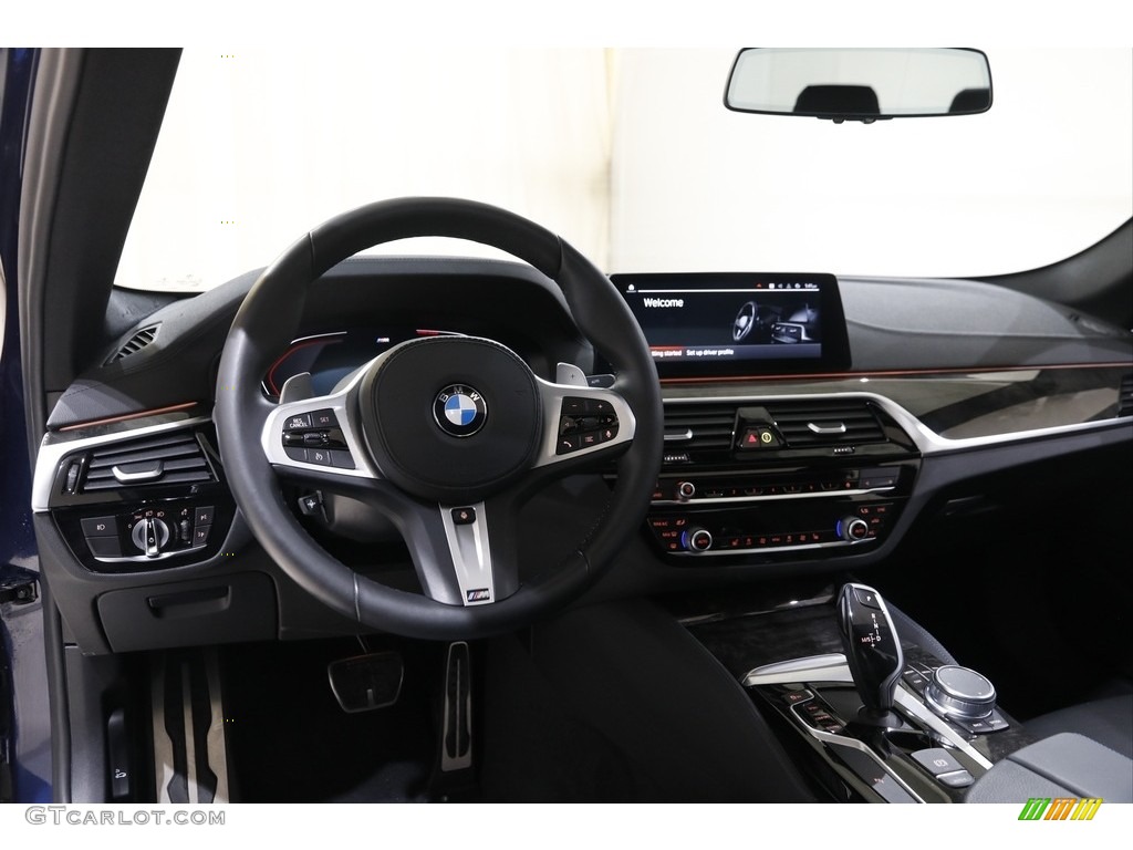 2020 5 Series 540i xDrive Sedan - Mediterranean Blue Metallic / Black photo #6