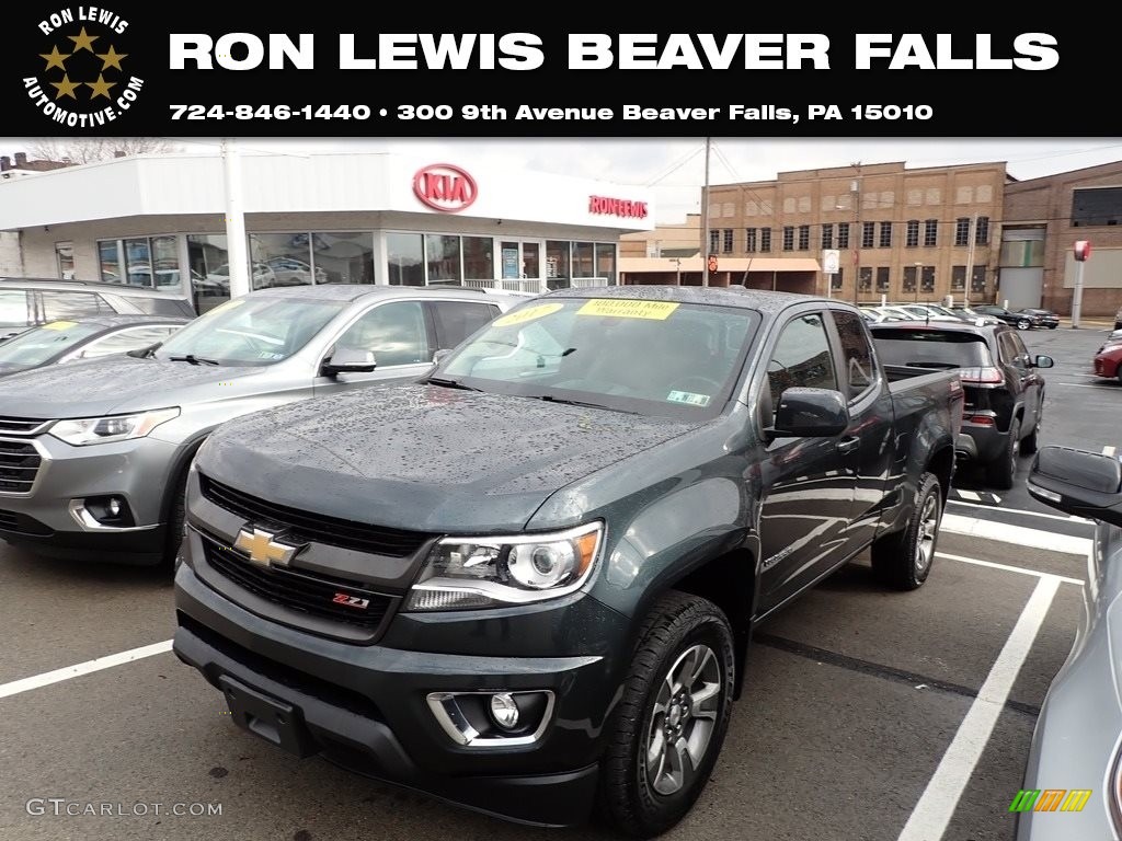 2017 Colorado Z71 Extended Cab 4x4 - Graphite Metallic / Jet Black photo #1