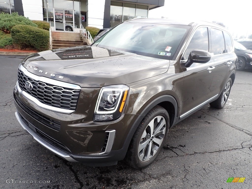 Dark Moss 2021 Kia Telluride S AWD Exterior Photo #145221927