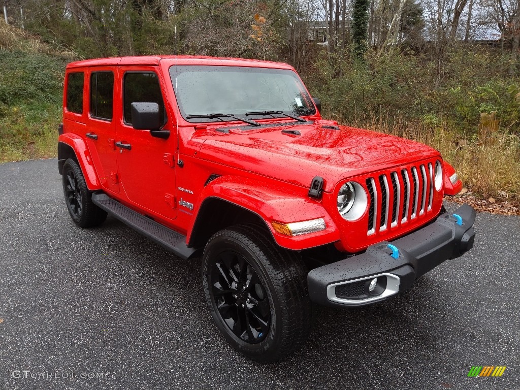 Firecracker Red 2023 Jeep Wrangler Unlimited Sahara 4XE Hybrid Exterior Photo #145222521