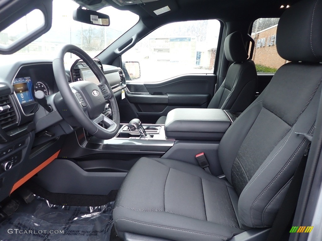 Black Interior 2022 Ford F150 XLT SuperCrew 4x4 Photo #145222674