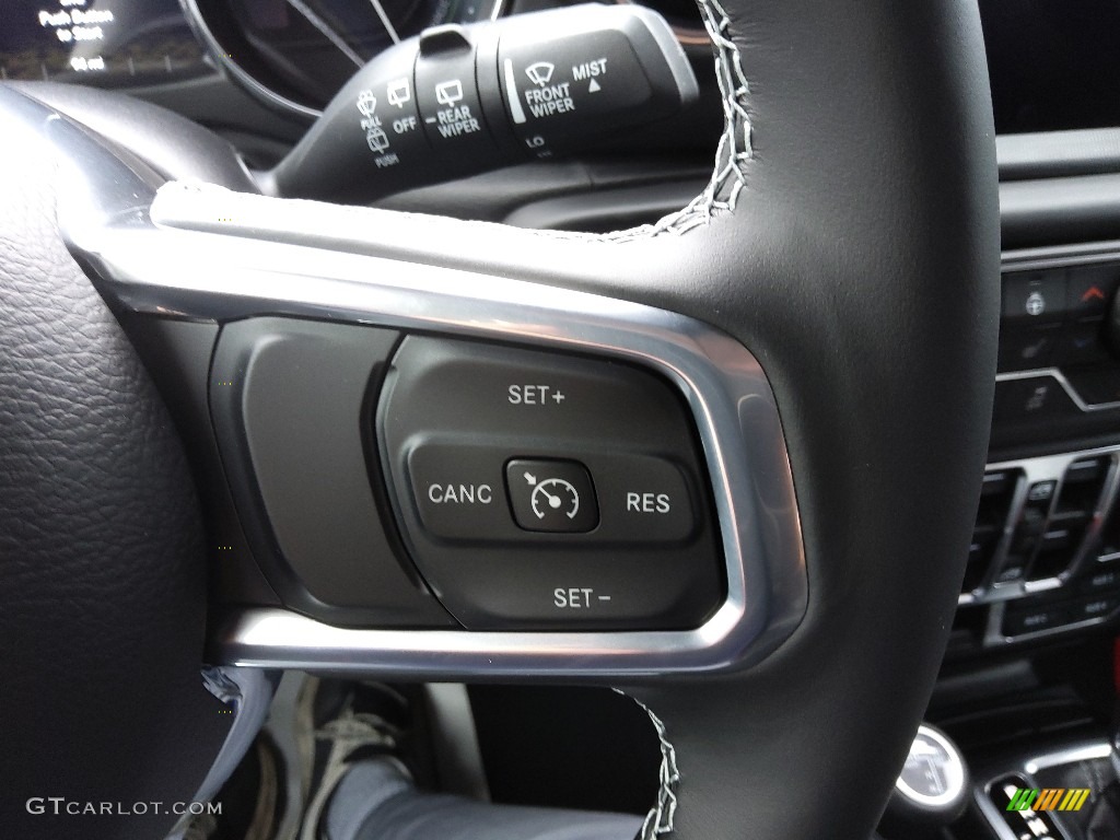 2023 Jeep Wrangler Unlimited Sahara 4XE Hybrid Black Steering Wheel Photo #145222971