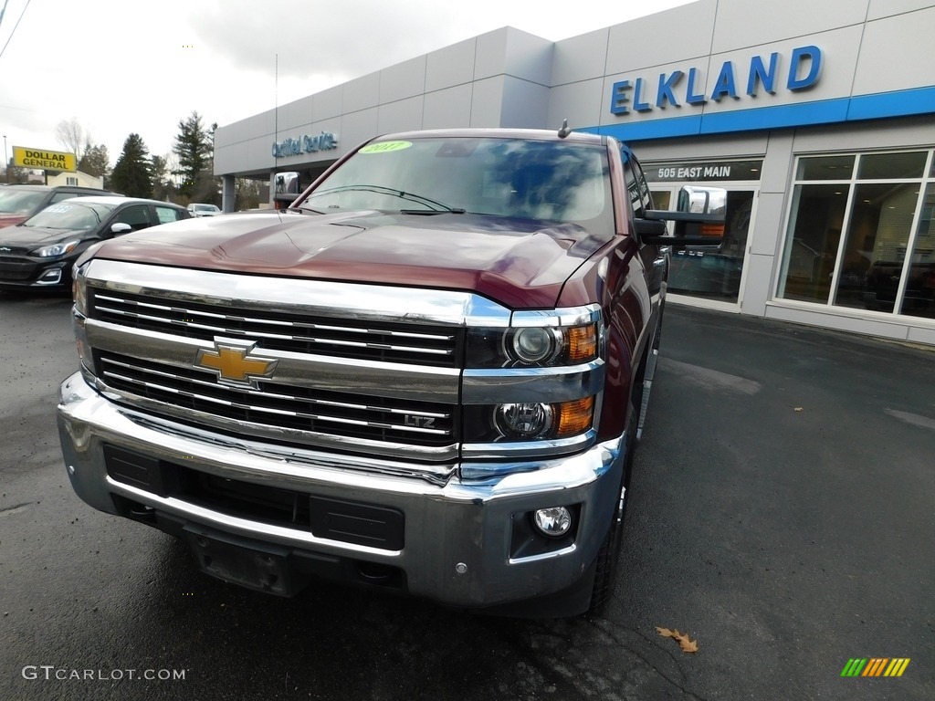 2017 Silverado 2500HD LTZ Crew Cab 4x4 - Butte Red Metallic / Dark Ash/Jet Black photo #3