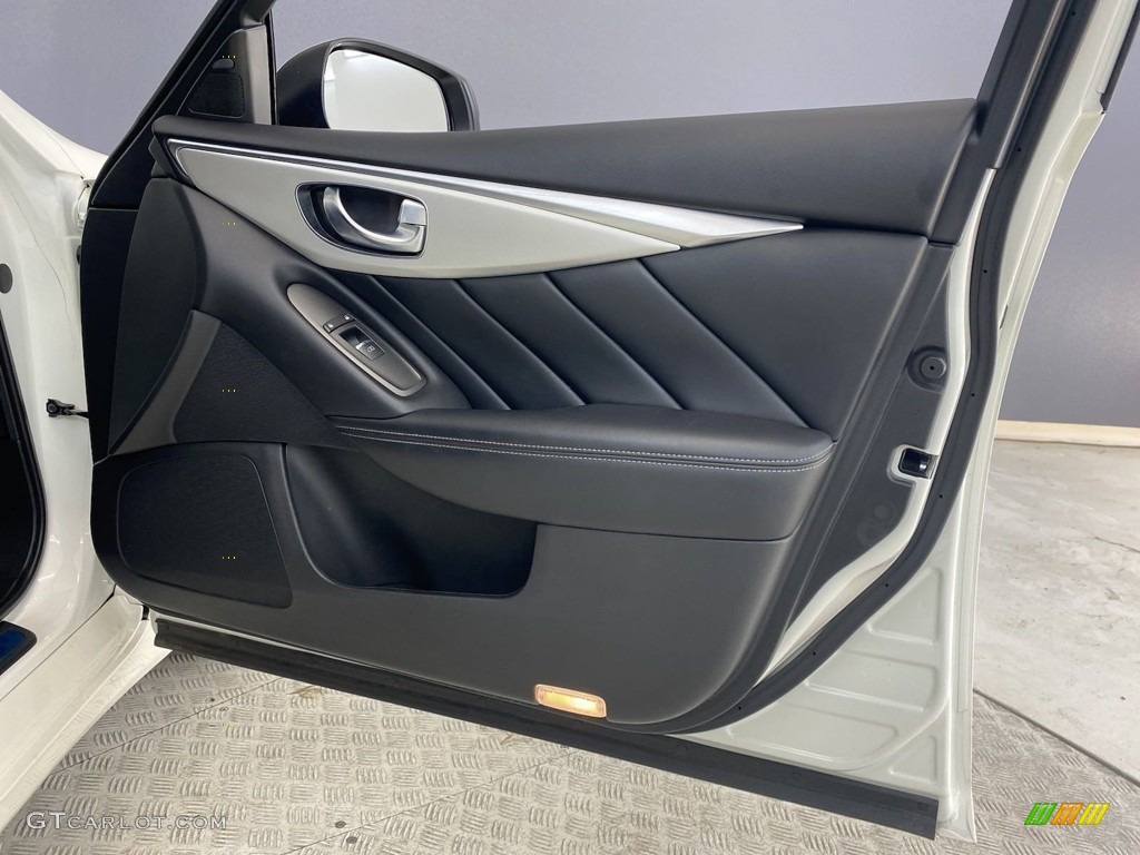 2020 Infiniti Q50 3.0t Luxe Graphite Door Panel Photo #145223649