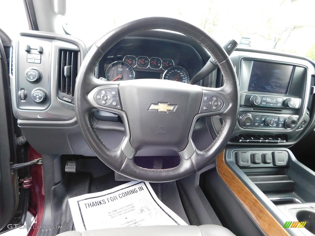 2017 Chevrolet Silverado 2500HD LTZ Crew Cab 4x4 Dark Ash/Jet Black Steering Wheel Photo #145223778