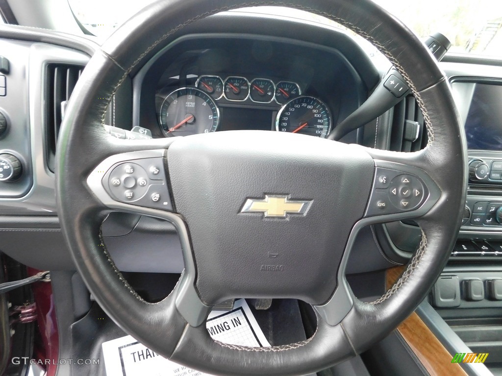 2017 Chevrolet Silverado 2500HD LTZ Crew Cab 4x4 Dark Ash/Jet Black Steering Wheel Photo #145223796