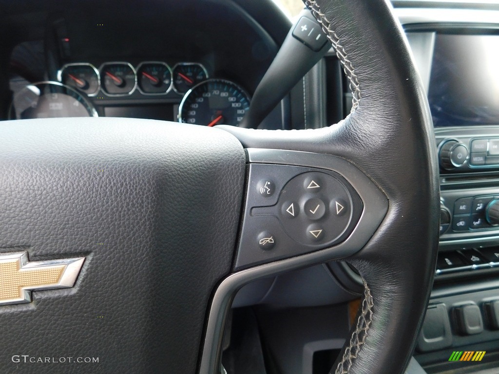 2017 Chevrolet Silverado 2500HD LTZ Crew Cab 4x4 Dark Ash/Jet Black Steering Wheel Photo #145223811