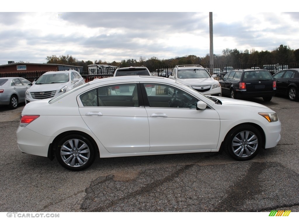 2011 Accord EX-L V6 Sedan - White Diamond Pearl / Ivory photo #6