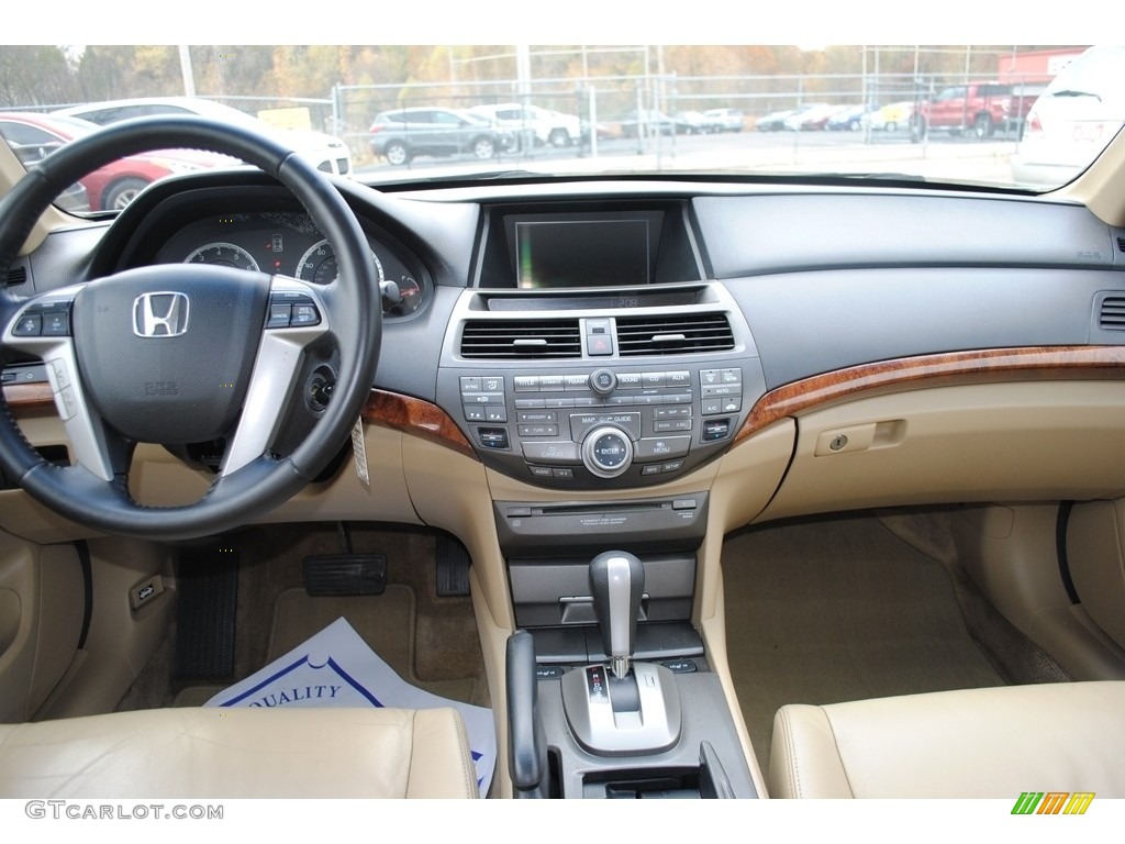 2011 Accord EX-L V6 Sedan - White Diamond Pearl / Ivory photo #9
